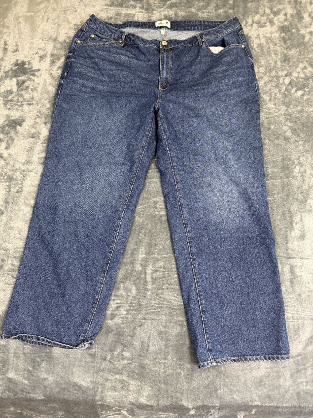 Seven7 Womens Plus Size Blue Denim Jeans 22W Straight Leg